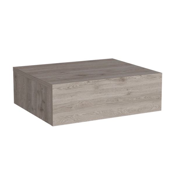 Homeroots 5" Gray Wood One Drawer Floating Nightstand 546183 - main