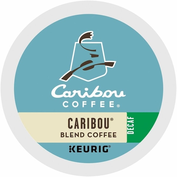 Caribou Coffee K-Cup Caribou Blend Decaf Coffee, Compatible with Keurig Brewer, Medium, K-Cup, Decaffeinated, 24PK 5000330137 - main