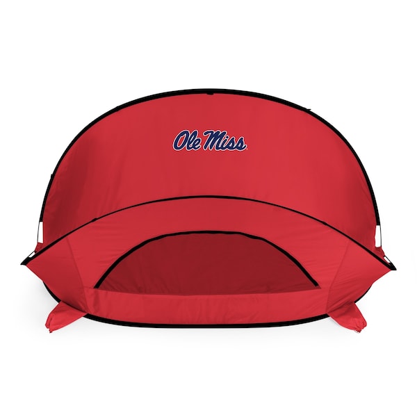 Picnic Time Family Of Brands NCAA Ole Miss Rebels Manta Portable Beach Tent - Pop Up Tent - Beach Sun Shelter Pop Up, Red 113-00-100-374-0 - main