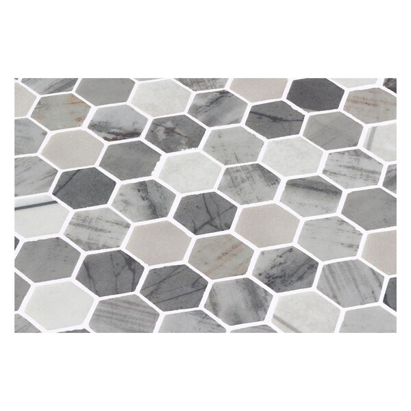 Andova Tiles Avery 1-in. Honeycomb Polished Upcycled Glass Floor and Wall Mosaic Tile (0.94 Square Feet Per Box) ANDAVE1247 - main