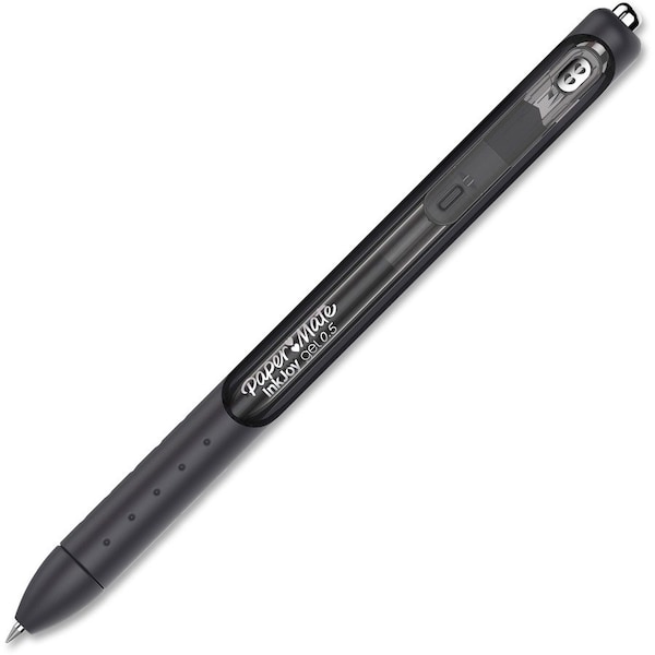 Paper Mate InkJoy Gel Pen, Retractable, Fine 0.5 mm, Black Ink, Black Barrel, PK12 1951720 - main
