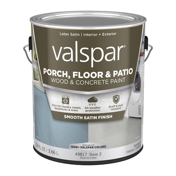 Valspar Porch Floor & Patio Satin Base 2 Floor Paint 1 gal 009.0049817.007 - main