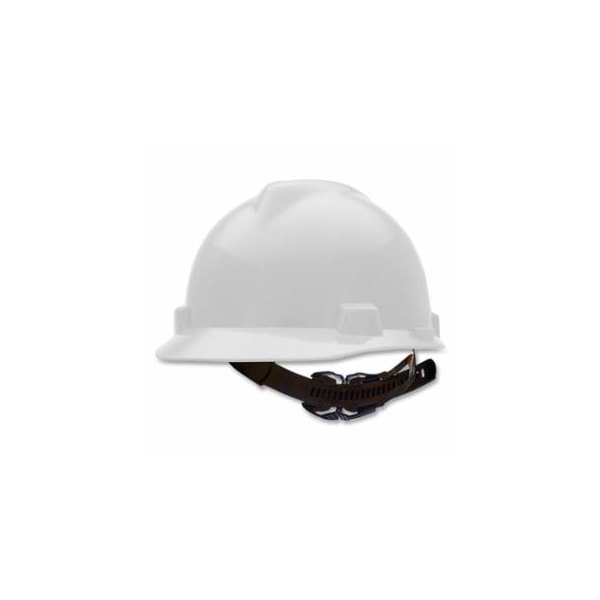 Msa Safety V-Gard Slotted Hard Hat Cap, 1-Touch Suspension, White 454-10057441 - main