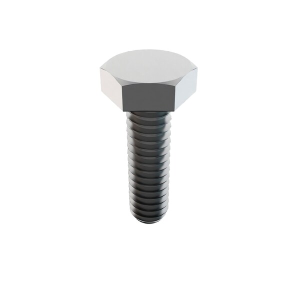 Zoro Select Not Graded, 1/4"-20 Hex Head Cap Screw, Plain Stainless Steel, 7/8 in L, 10 PK MS35307-307D - main