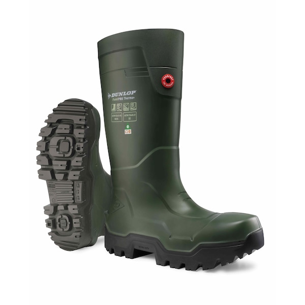 Dunlop Rubber Boot, Black; Green, Men's, 7 Sz, PR LPLKL01.07 - main