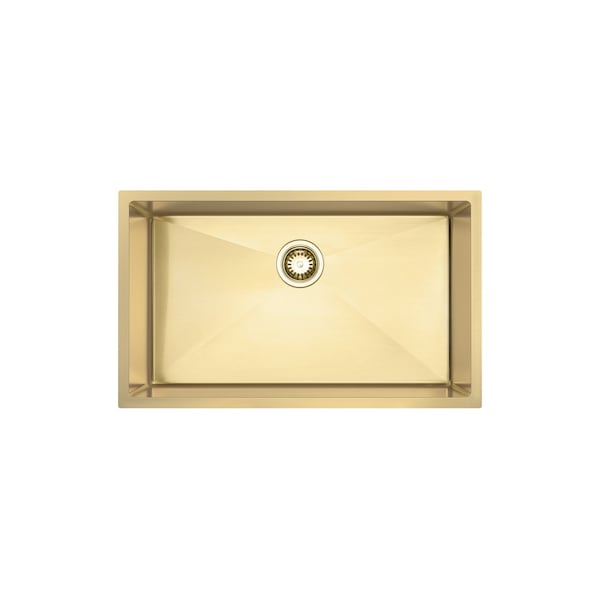 Homeroots 10in X 30in Gold Stainless Steel Undermount Kitchen Sink 719950 - main