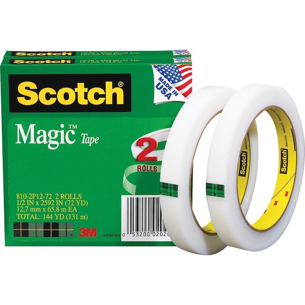 3M Center/Customer Service Magic Tape, 3 Core 1/2in X2592In 8102P1272 - main