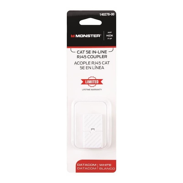 Monster Cable Just Hook It Up 0 ft. L Category 5E In-Line Coupler 140278-00 - main
