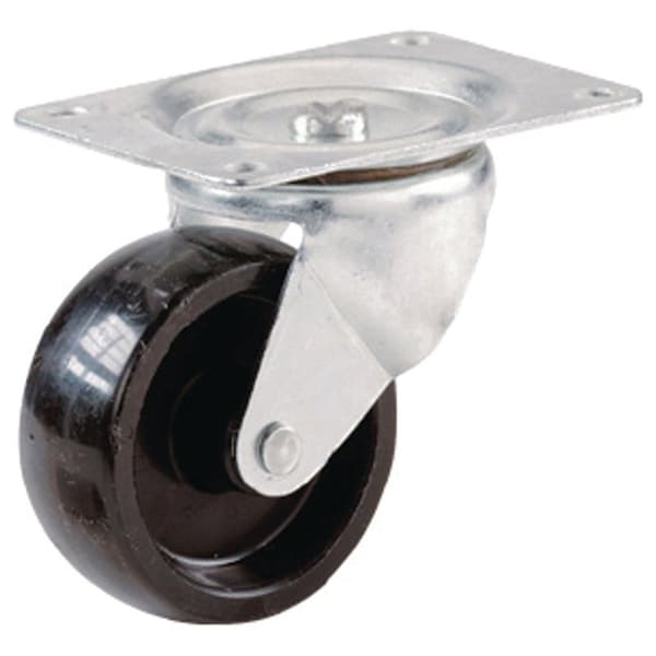 Shepherd Hardware 9393 Swivel Caster, 2-1/2 in Dia Wheel, 1-1/8 in W Wheel, Polypropylene Wheel, 175 lb F25188 - main