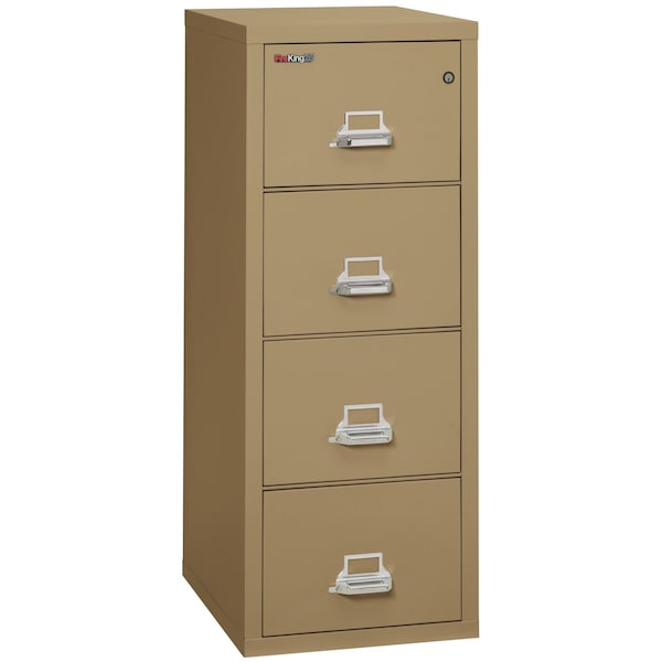 Fireking 4 Drawer, 1 Hr Fire & impact rated, 25" depth Letter Sand 4-1825-CSA - main