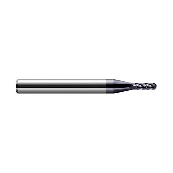 Harvey Tool Miniature End Mill-Ball-Stub & Standard, 74106-C3, AlTiN, .106" Cutter Diameter, .318" Length of Cut 74106-C3 - main