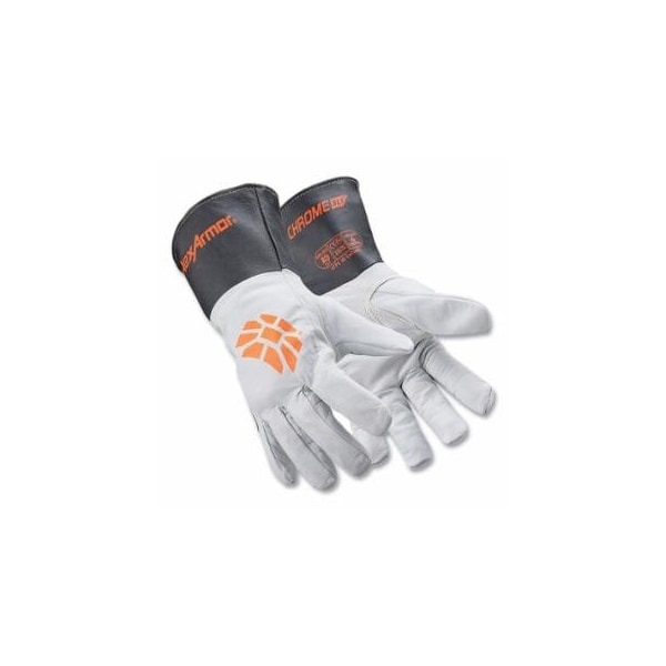Hexarmor Chrome SLT Cut-Resistant Gloves, 4062, A5 Cut, Large, White/Orange/Black 572-4062-L-9 - main
