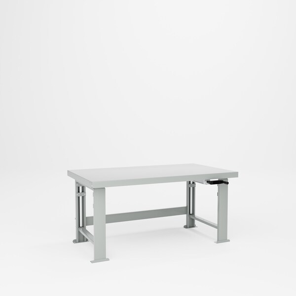 Pucel Steel Top Hydraulic Bench, 34 in W x 60 in D x 41 in H, Putty HBS-3460-M12 - main