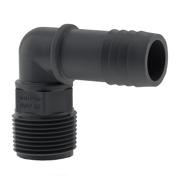 Westlake Pipe & Fittings Boshart Industries 1 in. Insert in. X 1 in. D MPT Polypropylene 90 Degree Elbow 1 pk UPPME-10 - main