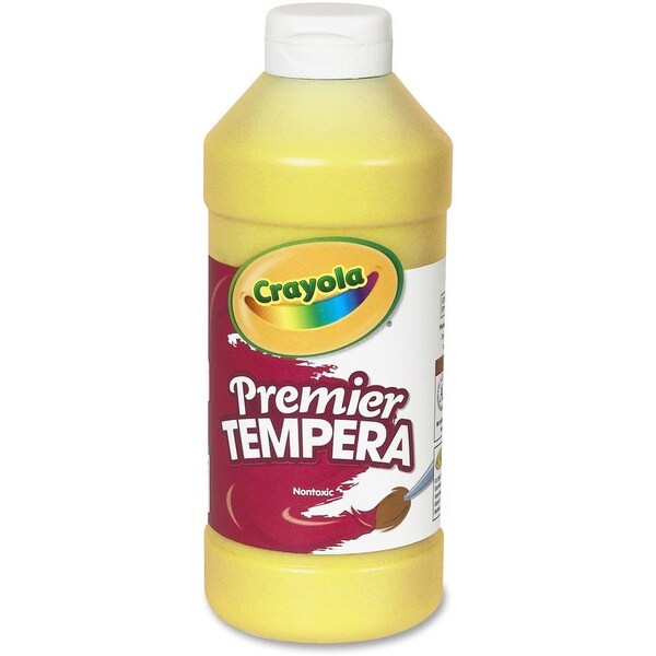 Crayola Premier Tempera Paint, 16 oz, Yellow, 3PK 54-1216-034 - main