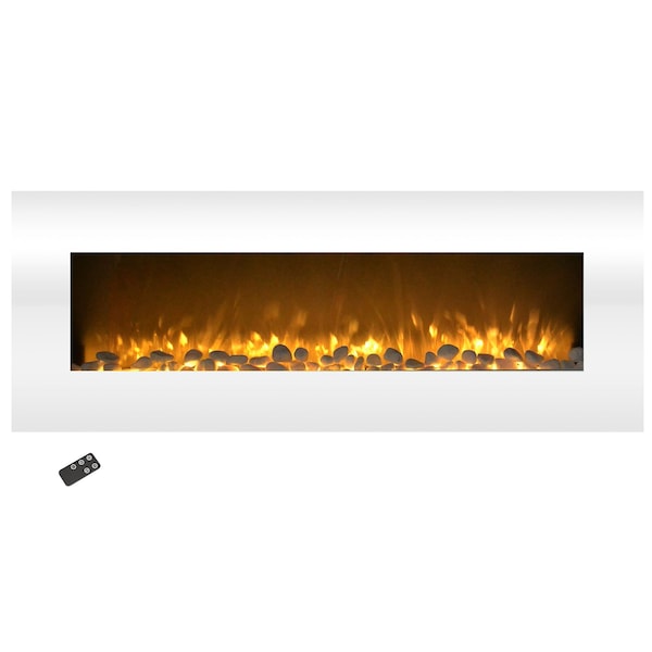 Northwest Wall Mounted Electric Fireplace 50in Heat-Free Fireplace with 10 Color Changing LED Flames 80-WSG02-NH - main