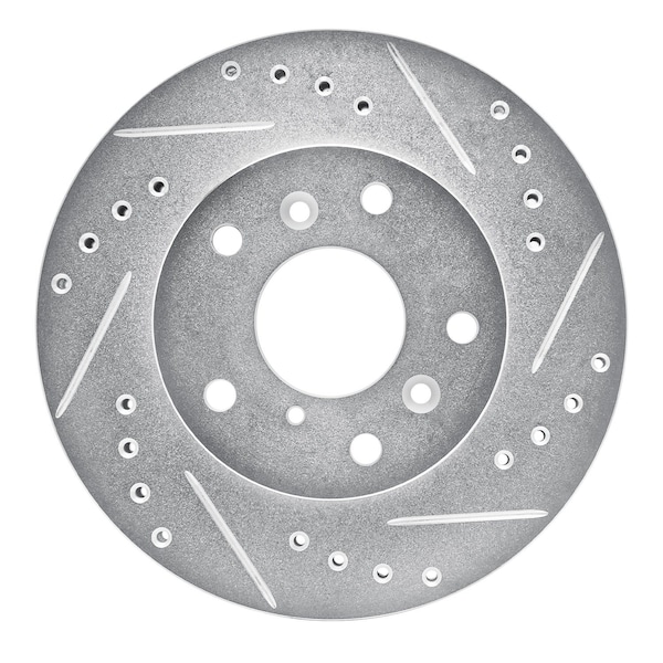 Dynamic Friction Co DFC Brake Rotor - Drilled and Slotted - Silver 631-80016R - main