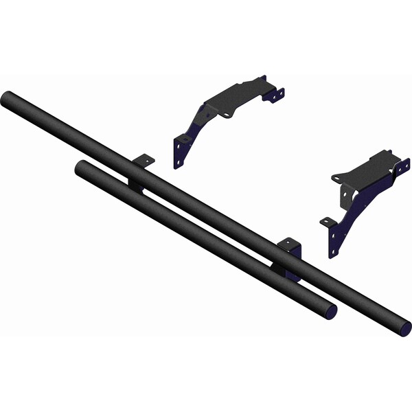 Kfi 102075 Polaris Full-Size Ranger Rear DoubleTube Bumper - 13/4 in Steel Tubing, Textured Powder 102075 - main