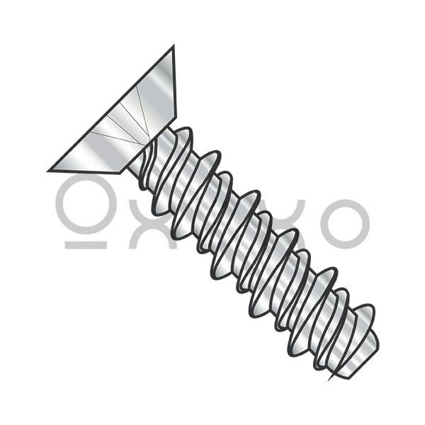 Oxoxo 4-24X1/4 Phillips Flat Undercut High Low Screw Fully Threaded 18 8 Stainless Steel, 5000PK 499921 - main