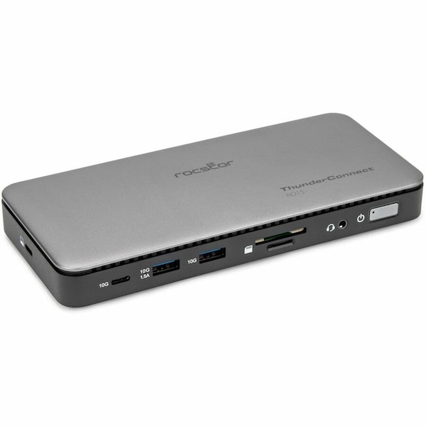 Rocstor PREMIUM RD15 USB-C TRIPPLE DISPLAY DOCK- 2X HDMI 4K, 1X DISPLAYPORT 4K - 1X USB- Y10P027-S1 - main