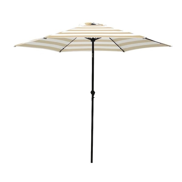 Seasonal Trends Umbrella, 8.2 ft H, 8.9 ft W Canopy, 8.9 ft L Canopy, Round Canopy, Steel Frame UM90BKOBD04/WT - main
