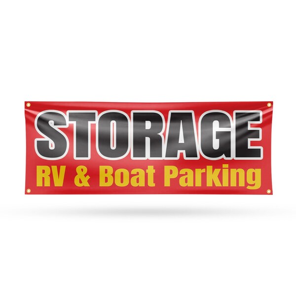 Signmission Storage Rv & Boat Parking, 18 Inch x 48 Inch, Vinyl Banner B-30869 - main