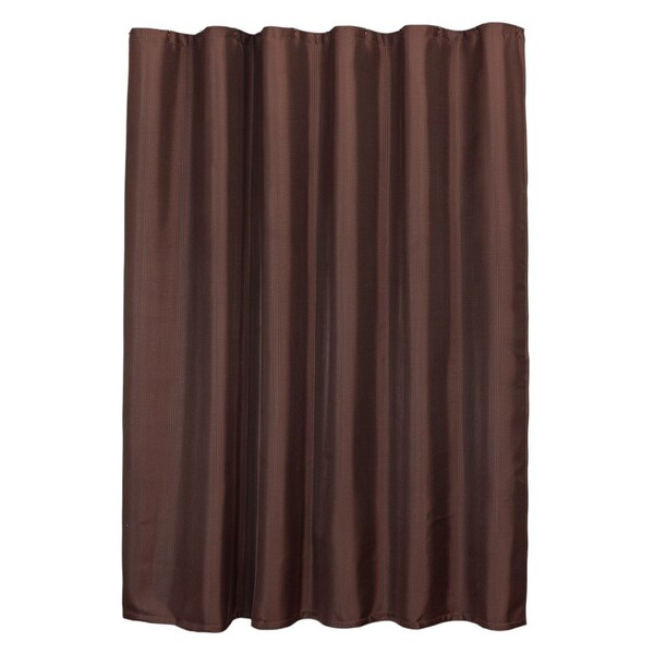 Homeroots Luxurious Brown Waffle Weave Shower Curtain 399721 - main