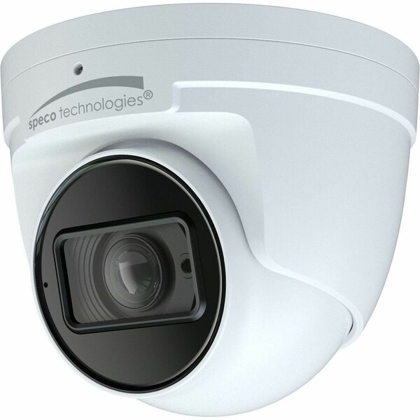 Speco Technologies 4MP H.265 AI IP Turret Camera, IR, 2.8-12mm Motorized lens, Included Junc Box, White housing, NDAA O4T9M - main