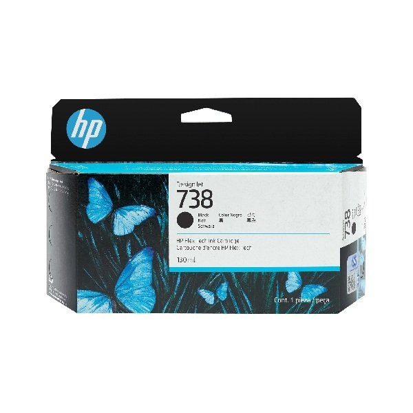 Hp 738 (498N4A) DesignJet T850, T950 Series Black Ink Cartridge (130 ml) 498N4A - main