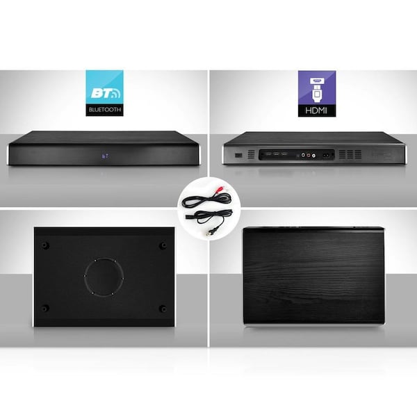 Pyle Bluetooth HD Tabletop TV Sound Base Soundbar Digital Speaker System, with HDMI Connection PSBV830HDBT - main