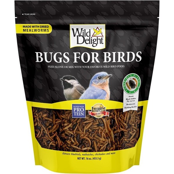 Wild Delight Bugs For Birds Wild Bird Food, 16 oz Pouch 367866 - main