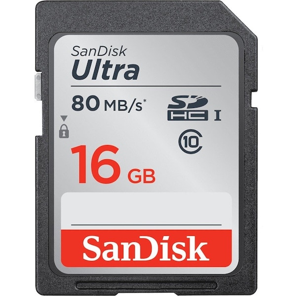 Sandisk Ultra 16 GB Class 10/UHS-I SDHC - 1 Pack - 48 MB/s Read SDSDUNB-016G-GN3IN - main