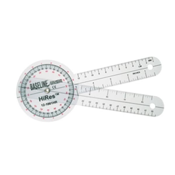 Baseline 360 deg Head Plastic Goniometer Hires with 8 in. Arms Baseline-12-1001HR - main