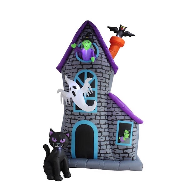 A Holiday Co 12 ft. LED Prelit Haunted House Inflatable HL24028-360 - main