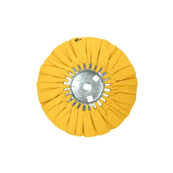 Renegade Products Usa Airway Buffing Wheels, 9 Inch, Yellow, 5/8" Center Plate FAW9X3X5/8N2-16P86YT - main