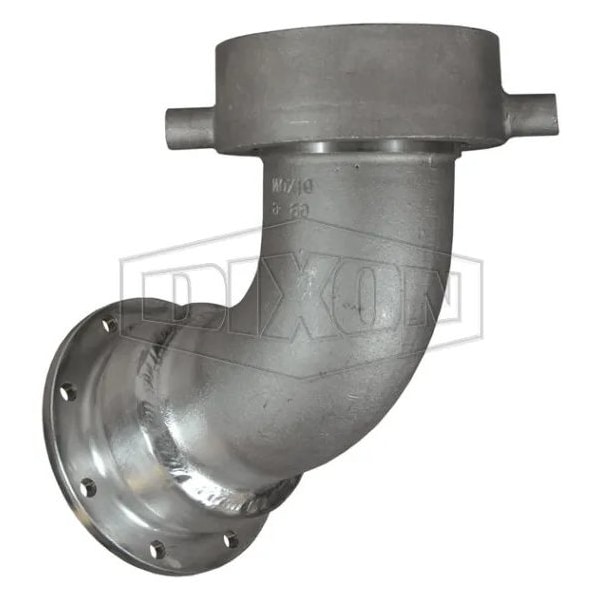 Dixon Type F Cam & Groove Elbow, 4 in x 5-1/4-4 Nominal, TTMA Flange x Female Railroad Tank Car Swivel Nut ATCF40 - main