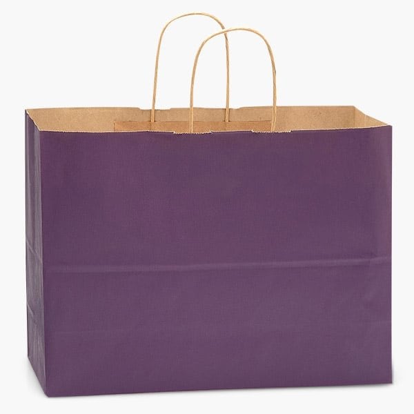 Nashville Wraps Purple Recycled Kraft Bags, Vogue 16x6x12", 250PK BVTPU - main