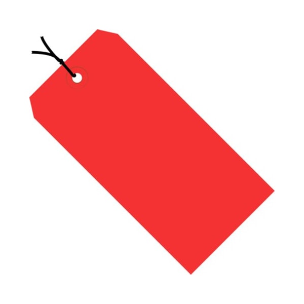 Partners Brand Shipping Tags, Pre-Strung, 13 Pt., 6 1/4" x 3 1/8", Red, PK1000 G11082E - main