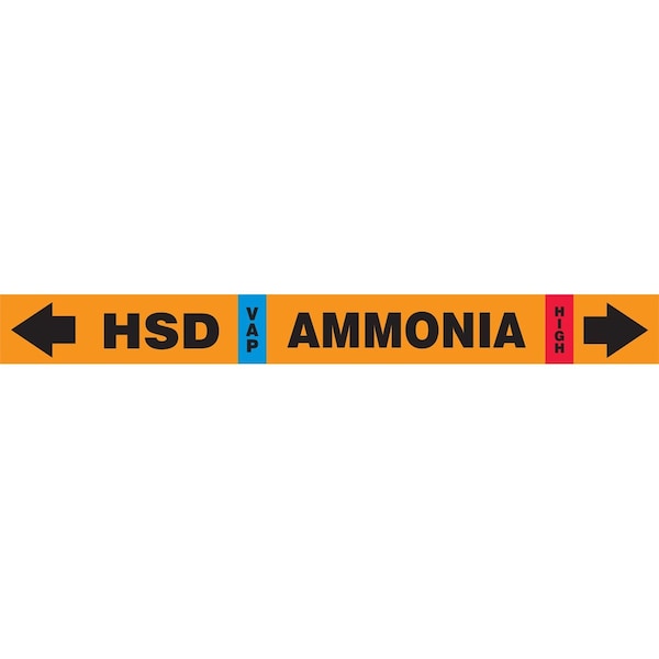 Accuform IIAR SELFSTICK AMMONIA PIPE MARKER RAK107T - main