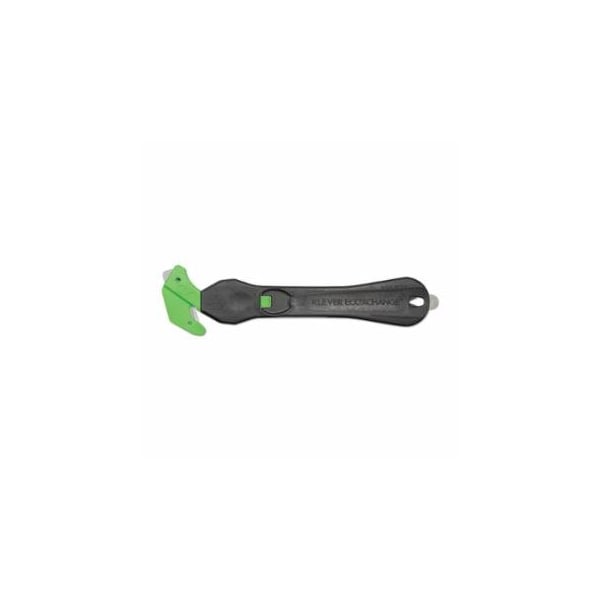 Klever EcoXChangeXD Safety Cutter, 7 in L, Straight Blade, Steel, Recycled Plastic, Black/Green, 10PK 926-ECO-200XC-65EX - main