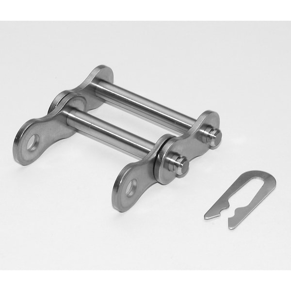 Senqcia 40-2SSCL Double Strand Spg Clip Connecting Link, 40-2SS chain, .5P, 1.27 OAW, .156 Pin, 304SS S-40-2SSCL - main