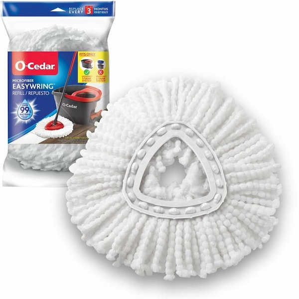 O-Cedar EasyWring 12 in. Spin Microfiber Mop Refill 1 pk 148474 - main
