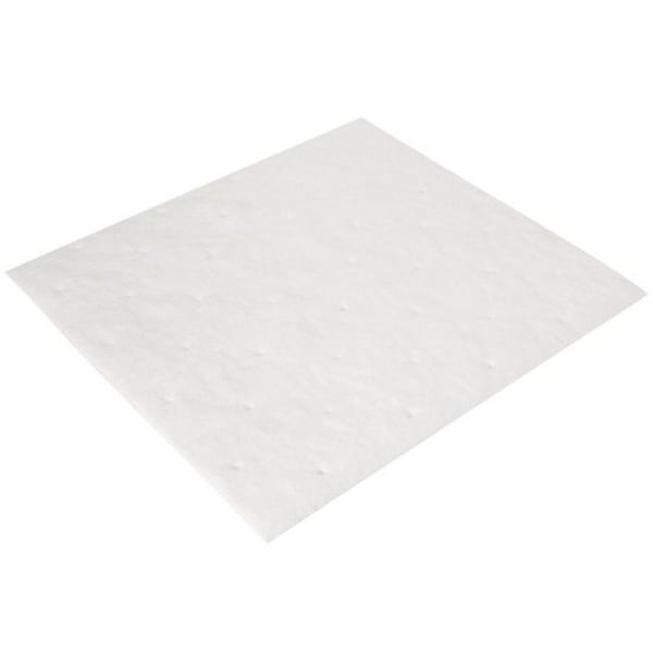 3M Sorbent Pad, 37 1/2 gal, 17 in x 19 in, Oil, White, 100 PK HP-156 - main