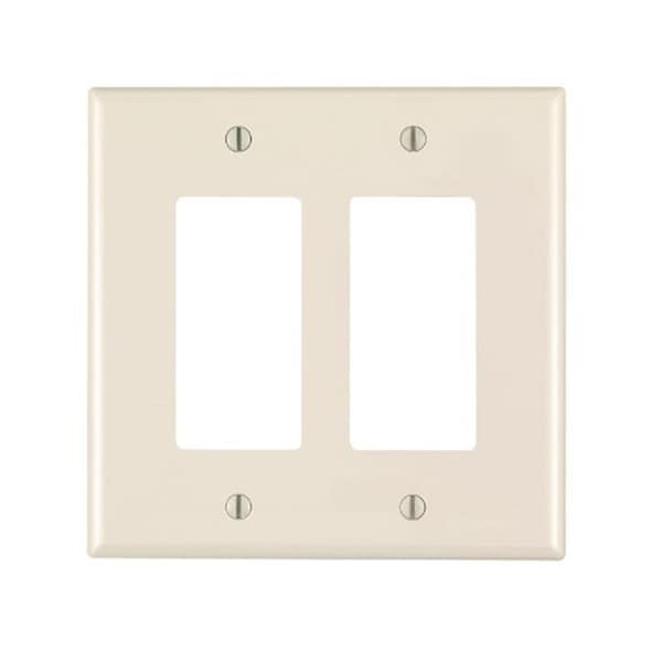 Ezgeneration PJ262-00T Decora Receptacle Wallplate Light Almond - 2 Gang EZ710126 - main