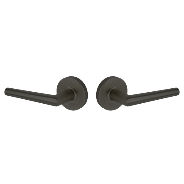 Emtek Residential Door Levers Passage Matte Black EE3120LENMB - main