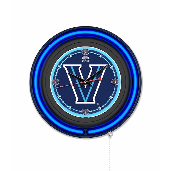 Holland Bar Stool Villanova University 15 Double Neon Wall Clock Clk15BK - main