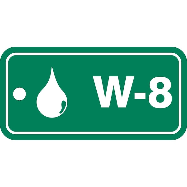 Accuform Energy Source ID Tag, W-8, 1.5inx3in, Plastic, 5PK TDF908VPM - main