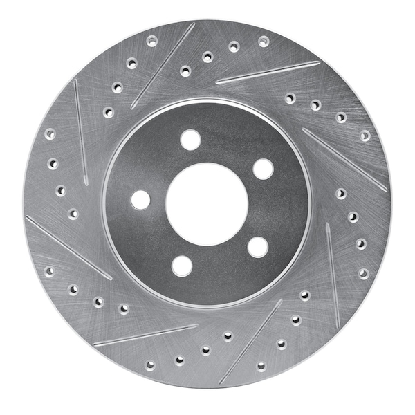 Dynamic Friction Co DFC Brake Rotor - Drilled and Slotted - Silver 631-39010L - main