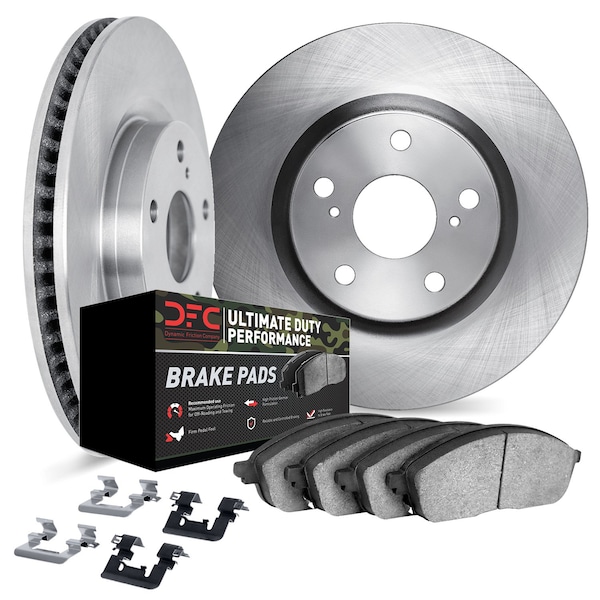 Dynamic Friction Co DFC Brake Rotor- Heavy Duty Brake Pad includes Hardware 6412-47016 - main