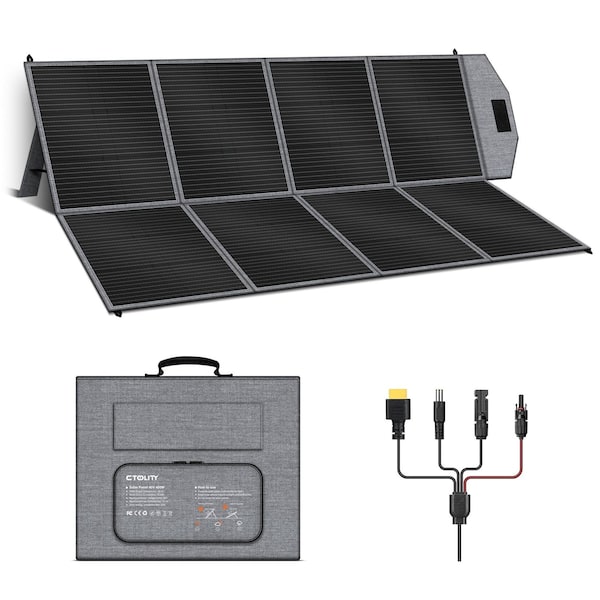 Wrightmaster 400-Watt 4 ft. Monocrystalline Folding Solar Panel, 22% Efficiency, IP65, Built-In Protection ZR-SP400-N - main
